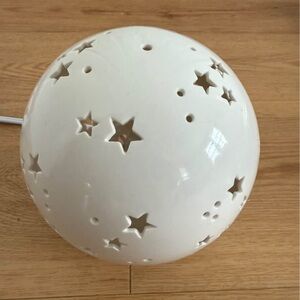 Ceramic adorable kids night light stars and moon shape